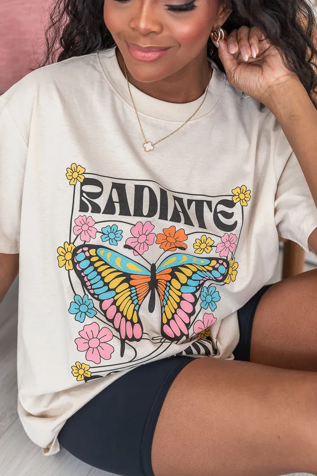 Radiate Positive Ivory Oversized Graphic Tee sold by Pink Lily product image thumbnail 2