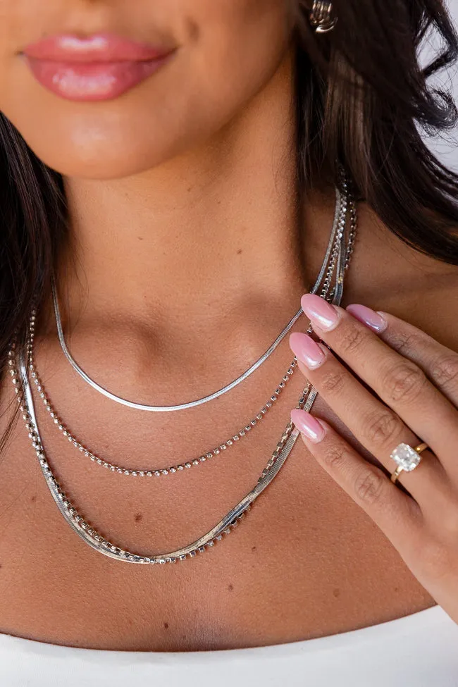 Rhinestone Silver Layering Necklace sold by Pink Lily product image thumbnail 2
