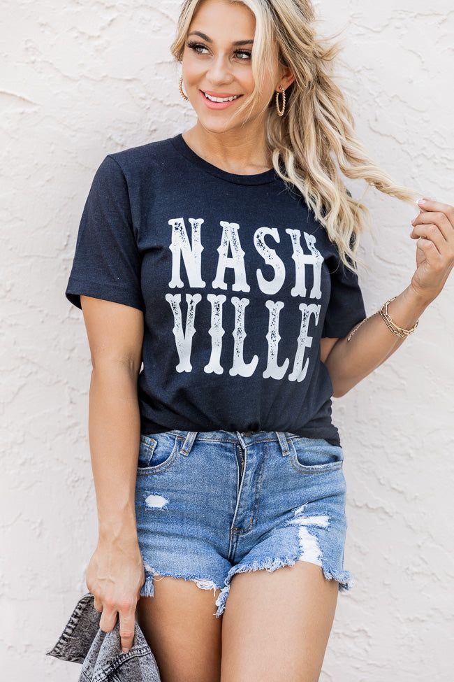 Nashville Words Black Graphic Tee SALE sold by Pink Lily product image thumbnail 5