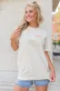 Slow Burn Ivory Overszied Graphic Tee sold by Pink Lily