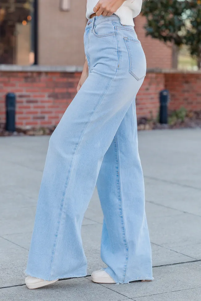 Caroline Light Wash Wide Leg Jeans FINAL SALE sold by Pink Lily product image thumbnail 3