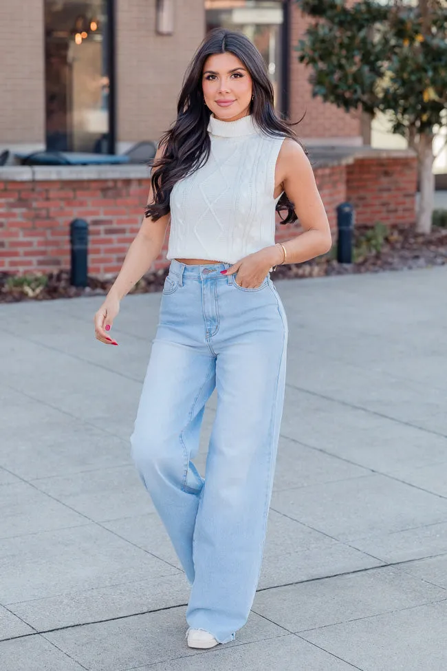Caroline Light Wash Wide Leg Jeans FINAL SALE sold by Pink Lily product image thumbnail 2