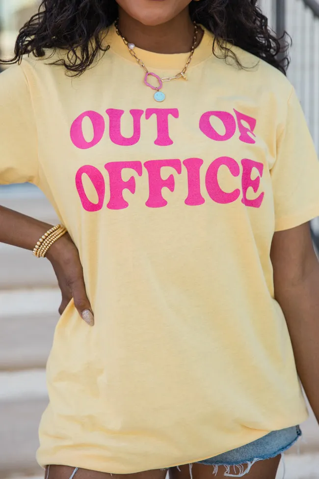 Out Of Office Yellow Oversized Graphic Tee sold by Pink Lily product image thumbnail 3