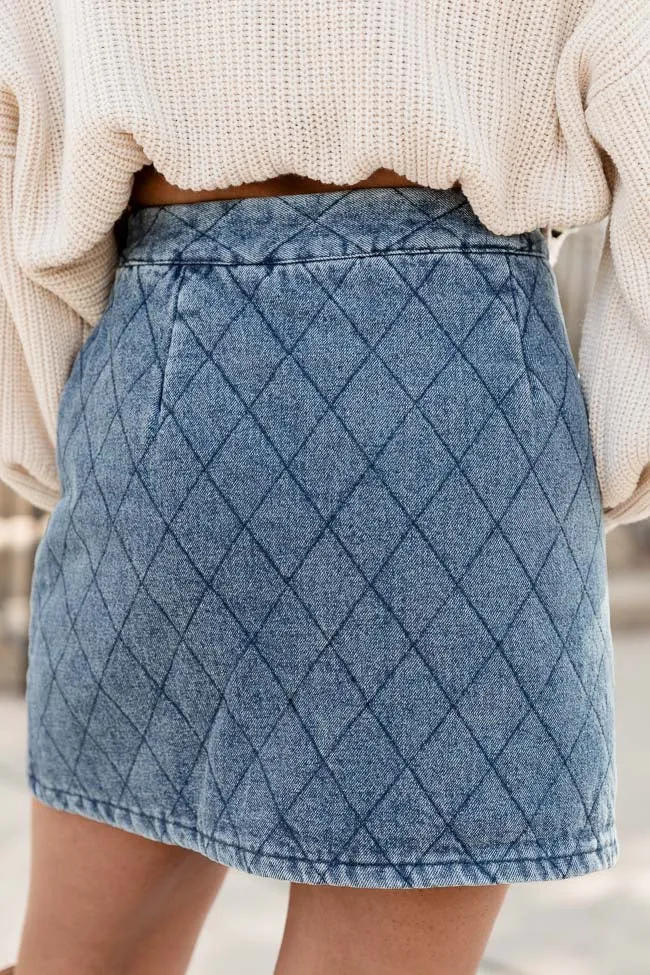 Greatest Way Quilted Chambray Mini Skirt FINAL SALE sold by Pink Lily product image thumbnail 4