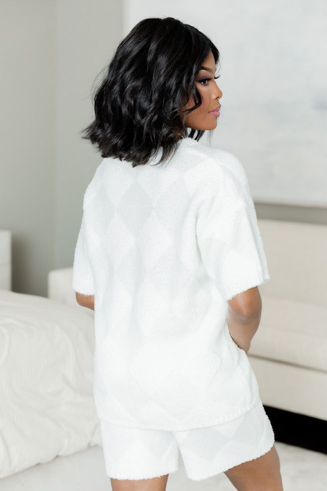 Something Extra Ivory Fuzzy Lounge Top FINAL SALE sold by Pink Lily product image thumbnail 4