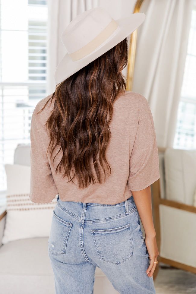 Casual Saturday Tan T-Shirt Bodysuit FINAL SALE sold by Pink Lily product image thumbnail 4