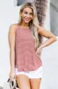 She's On It Striped Brown Ribbed Halter Neck Tank FINAL SALE sold by Pink Lily