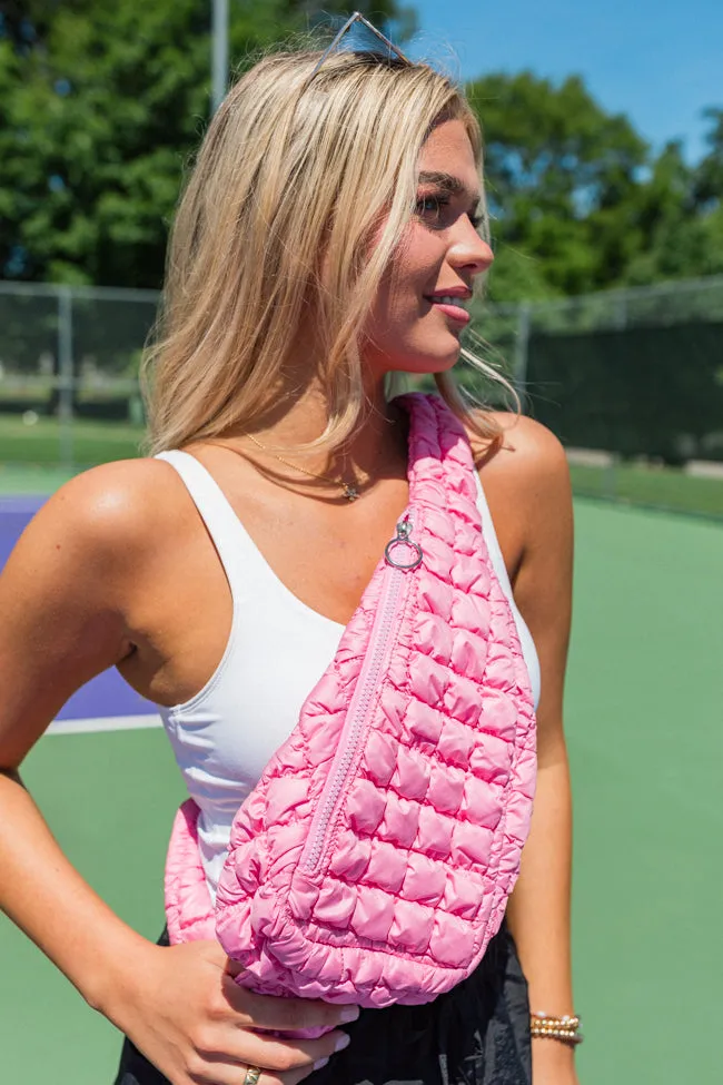 Got To Go Pink Quilted Sling Bag FINAL SALE sold by Pink Lily