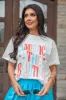America The Beautiful White Oversized Graphic Tee sold by Pink Lily