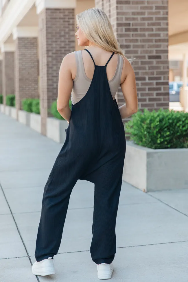 Day In The Life Black Waffle Knit Jumpsuit SALE sold by Pink Lily product image thumbnail 4