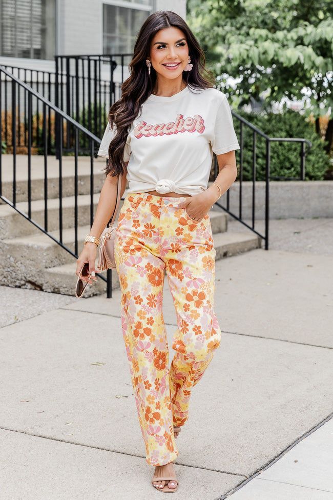 Teacher Retro Ivory Graphic Tee sold by Pink Lily product image thumbnail 2