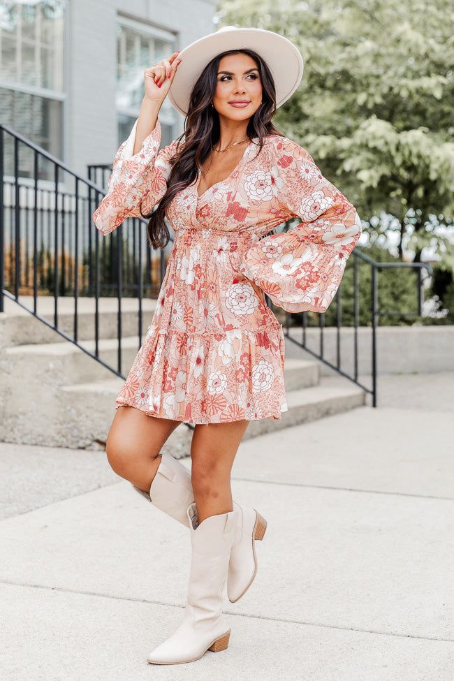 Simple Days Orange Floral Mini Dress FINAL SALE sold by Pink Lily product image thumbnail 2