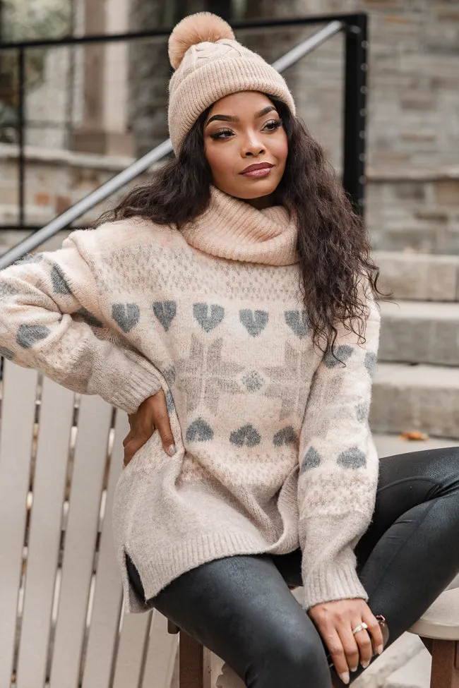 Chalet Girl Cream Fair Isle Turtleneck Sweater sold by Pink Lily product image thumbnail 4