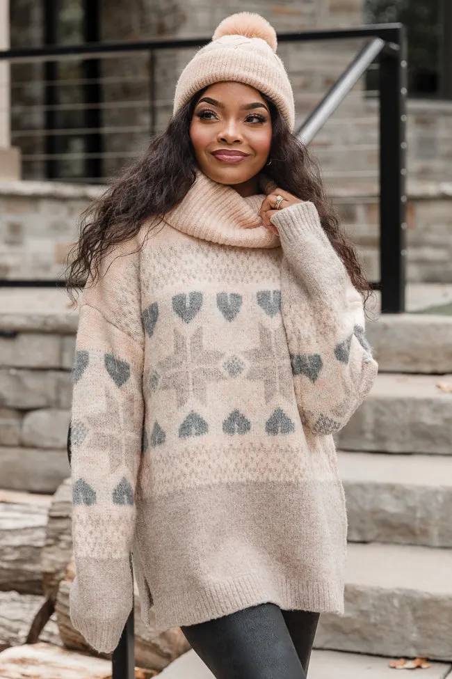 Chalet Girl Cream Fair Isle Turtleneck Sweater sold by Pink Lily product image thumbnail 2