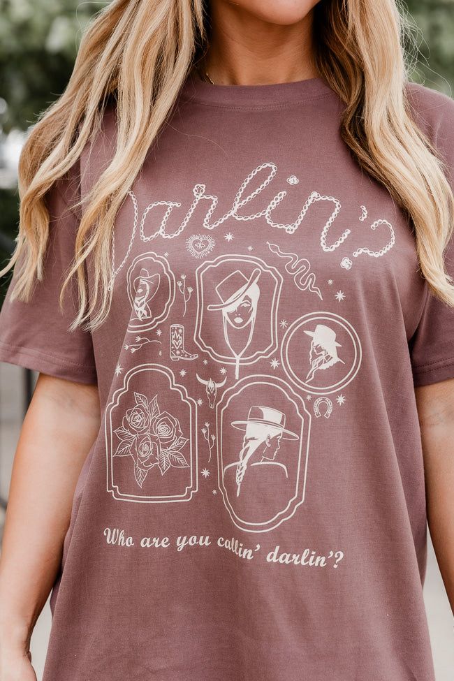 Darlin Mocha Oversized Graphic Tee SALE sold by Pink Lily product image thumbnail 3