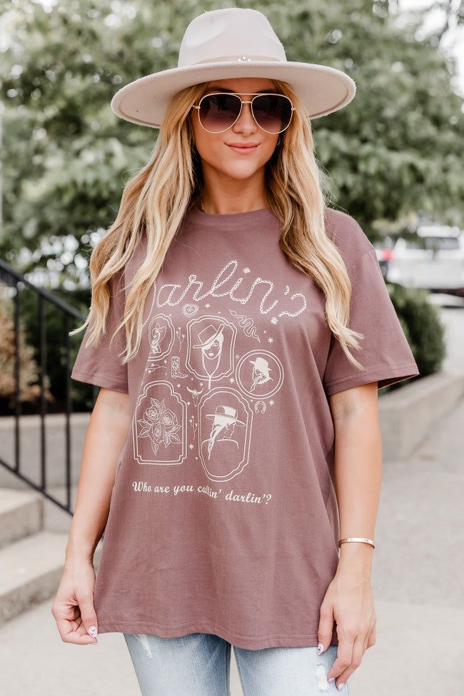 Darlin Mocha Oversized Graphic Tee SALE sold by Pink Lily product image thumbnail 4