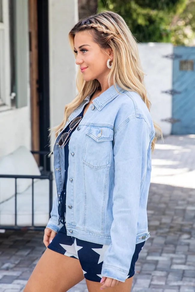 I Cross My Heart Light Wash Denim Jacket FINAL SALE sold by Pink Lily product image thumbnail 3