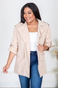 Ready For The Day Khaki Lightweight Jacket sold by Pink Lily