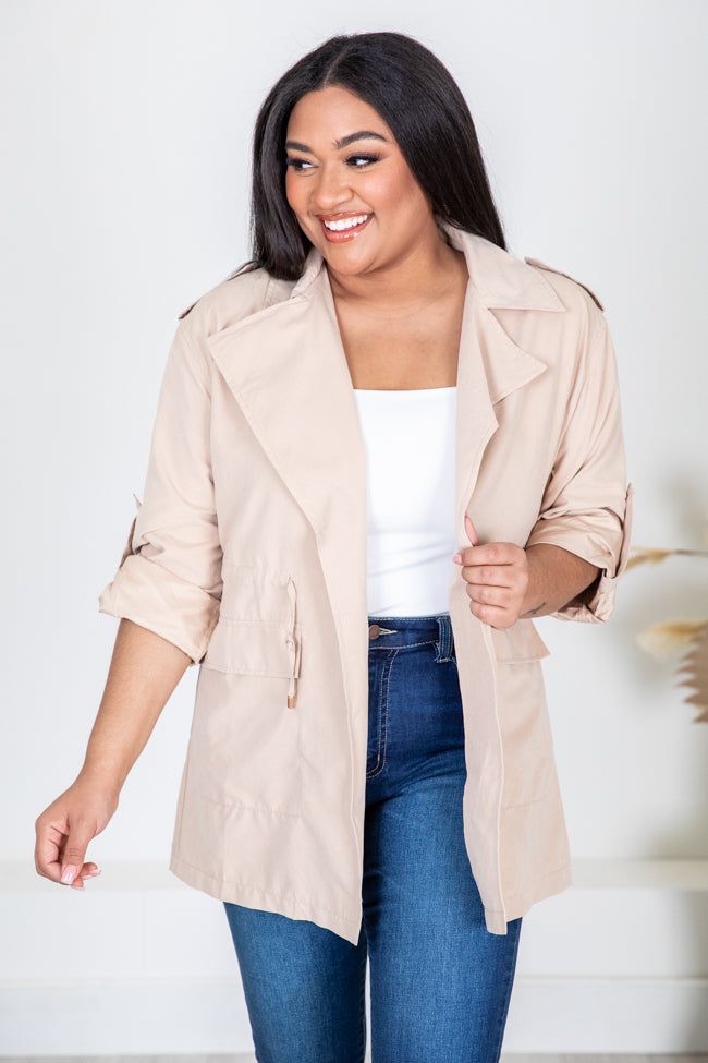Ready For The Day Khaki Lightweight Jacket sold by Pink Lily product image thumbnail 8