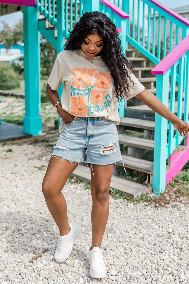 Keep Growing Ivory Oversized Graphic Tee sold by Pink Lily product image thumbnail 2