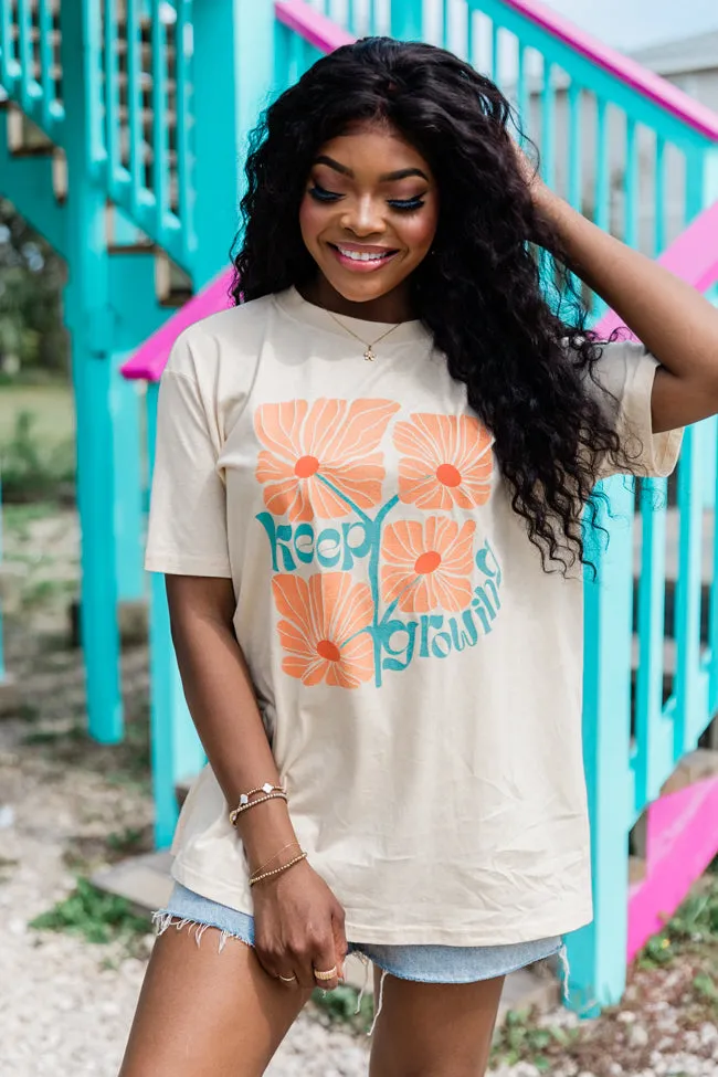 Keep Growing Ivory Oversized Graphic Tee sold by Pink Lily product image thumbnail 5