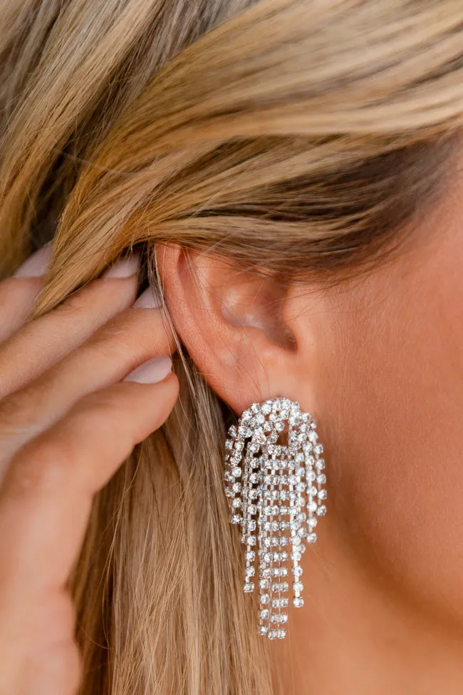 Fringe Rhinestone Earrings sold by Pink Lily product image thumbnail 2