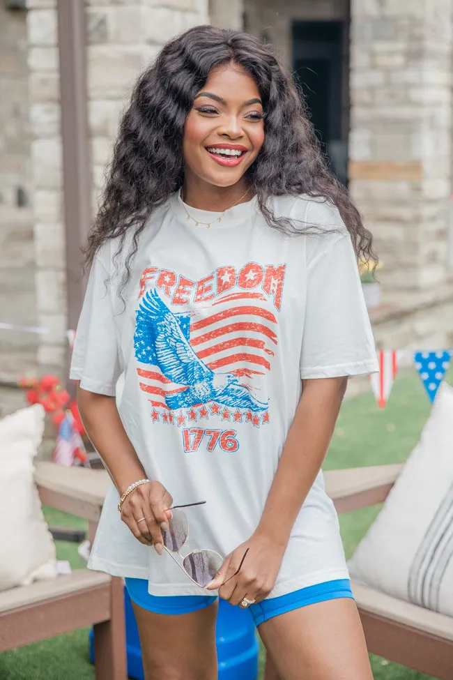 Freedom 1776 White Graphic Tee sold by Pink Lily product image thumbnail 2