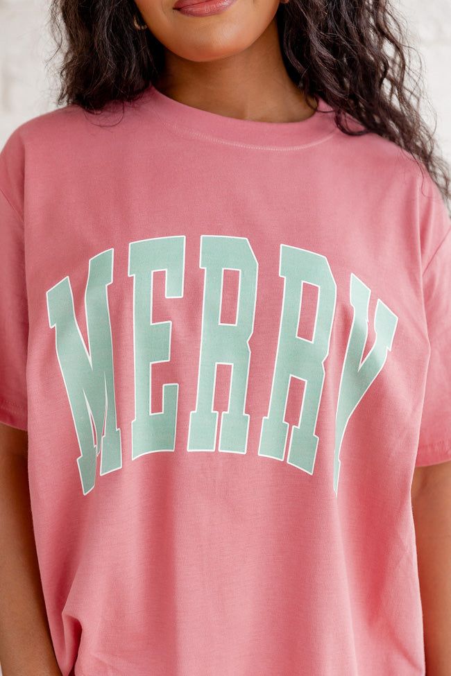 Merry Block Brick Oversized Graphic Tee DOORBUSTER sold by Pink Lily product image thumbnail 3