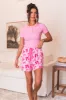 All The Better Pink Ribbed Knit Henley Short Sleeve Tee FINAL SALE sold by Pink Lily