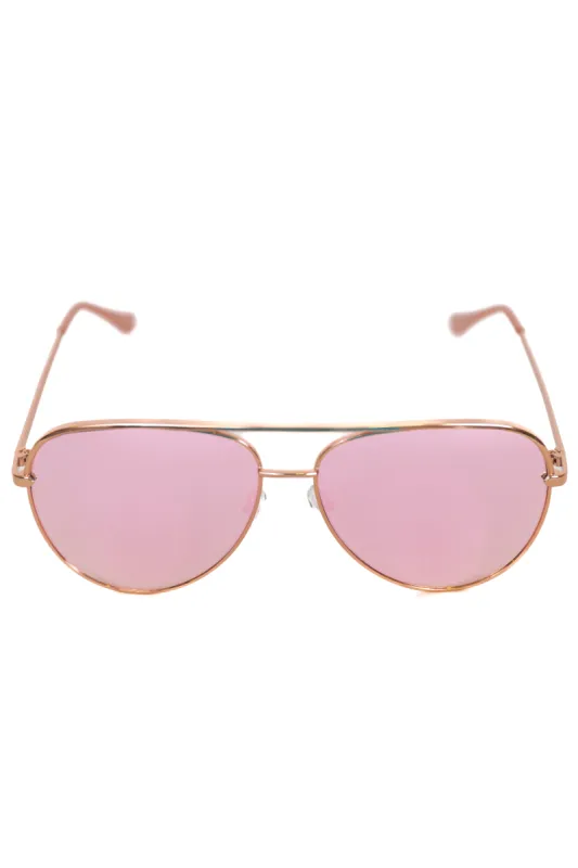 Mila Rose Gold Frame with Mirror Pink Lens Sunglasses FINAL SALE sold by Pink Lily