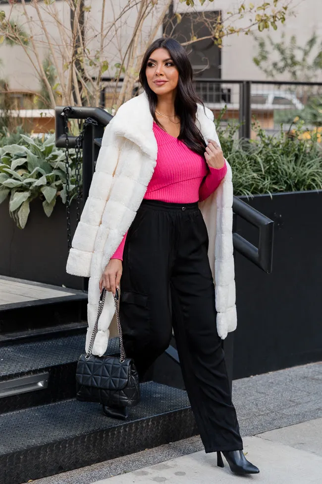 Entertain Me Hot Pink Off The Shoulder Ribbed Top FINAL SALE sold by Pink Lily product image thumbnail 3