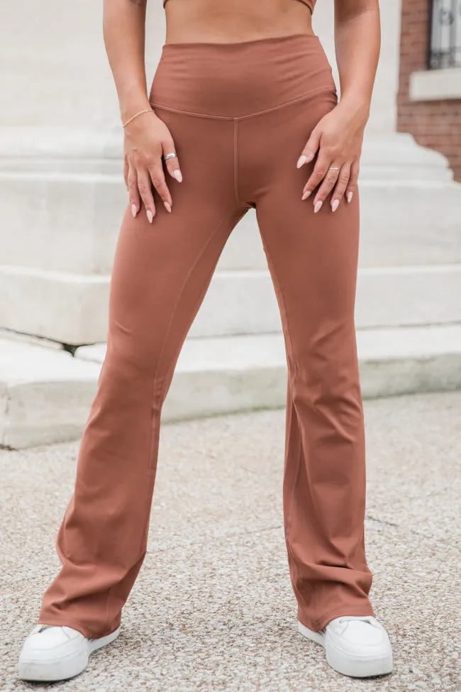 Get Moving Brown Flare Knit Leggings FINAL SALE sold by Pink Lily product image thumbnail 2