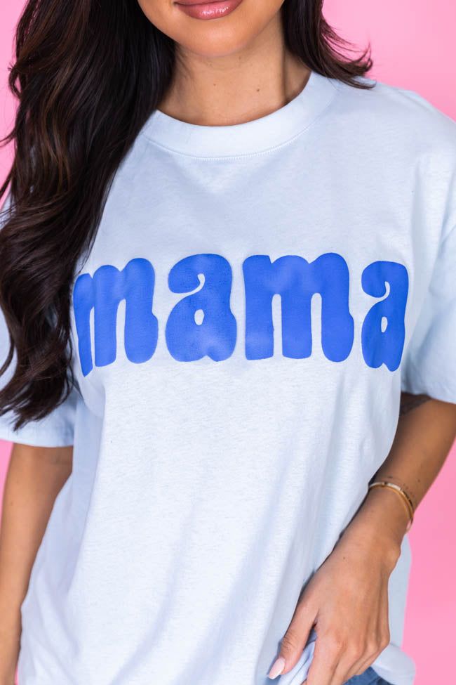 Mama Puff Light Blue Oversized Graphic Tee sold by Pink Lily product image thumbnail 4