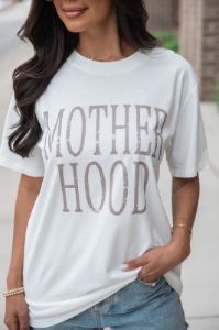 Motherhood White Oversized Graphic Tee SALE sold by Pink Lily
