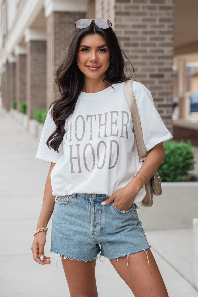 Motherhood White Oversized Graphic Tee SALE sold by Pink Lily