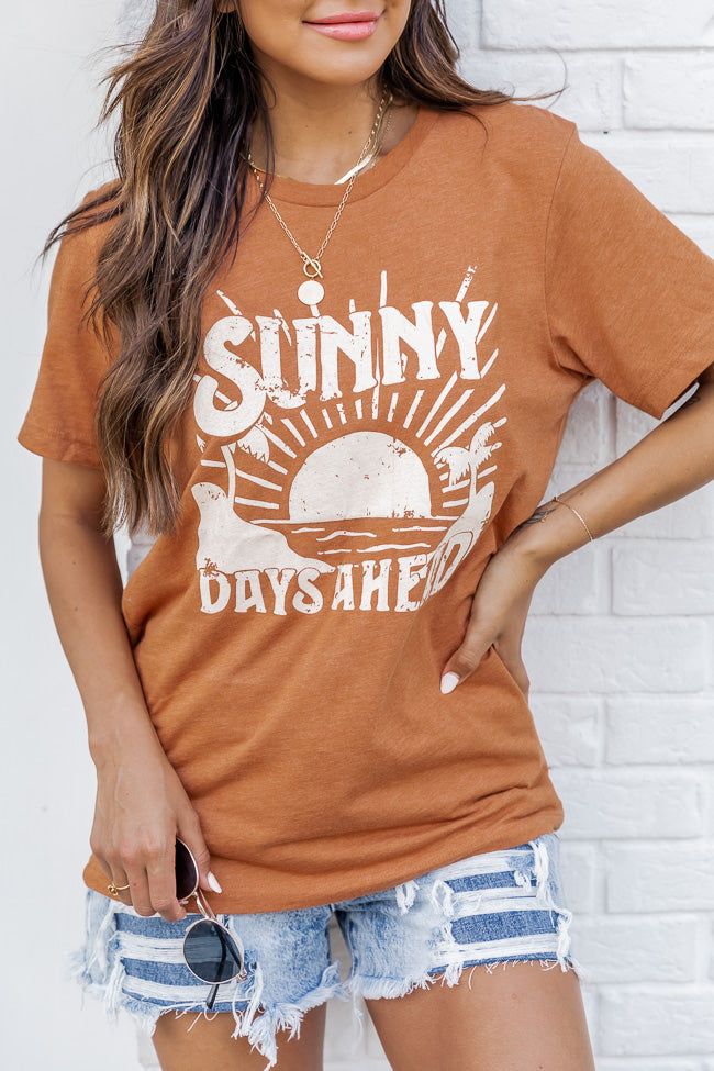 Sunny Days Ahead Graphic Burnt Orange Tee sold by Pink Lily product image thumbnail 2