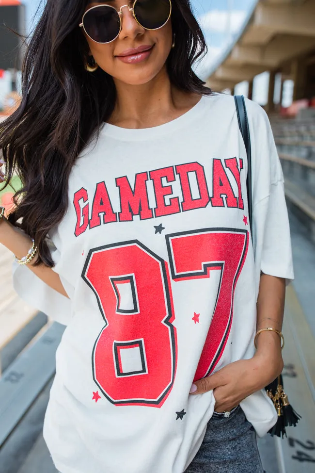 Gameday 87 Off White Oversized Graphic Tee SALE sold by Pink Lily product image thumbnail 3