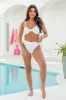 Coastal Kiss White High Waisted Bikini Bottoms FINAL SALE sold by Pink Lily