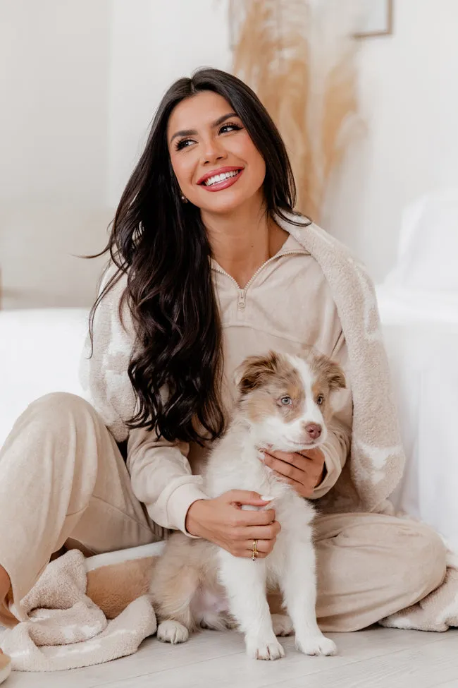 On Another Note Beige Terrycloth Lounge Pants FINAL SALE sold by Pink Lily product image thumbnail 3