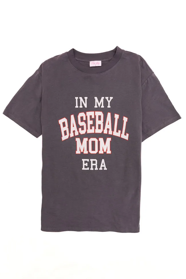 Baseball Mom Era Grey Oversized Graphic Tee sold by Pink Lily product image thumbnail 2