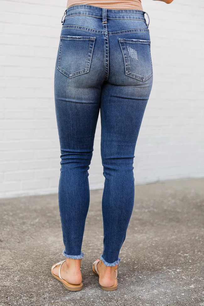 Jolie Distressed Hem Medium Wash Jeans FINAL SALE sold by Pink Lily product image thumbnail 3