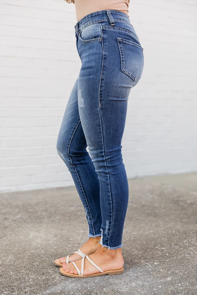 Jolie Distressed Hem Medium Wash Jeans FINAL SALE sold by Pink Lily product image thumbnail 2