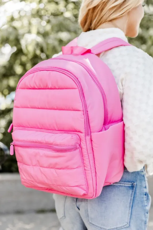 Pink Travel Backpack sold by Pink Lily