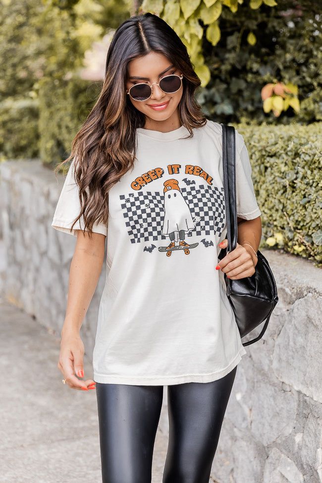 Creep It Real Ivory Graphic Tee SALE sold by Pink Lily product image thumbnail 4