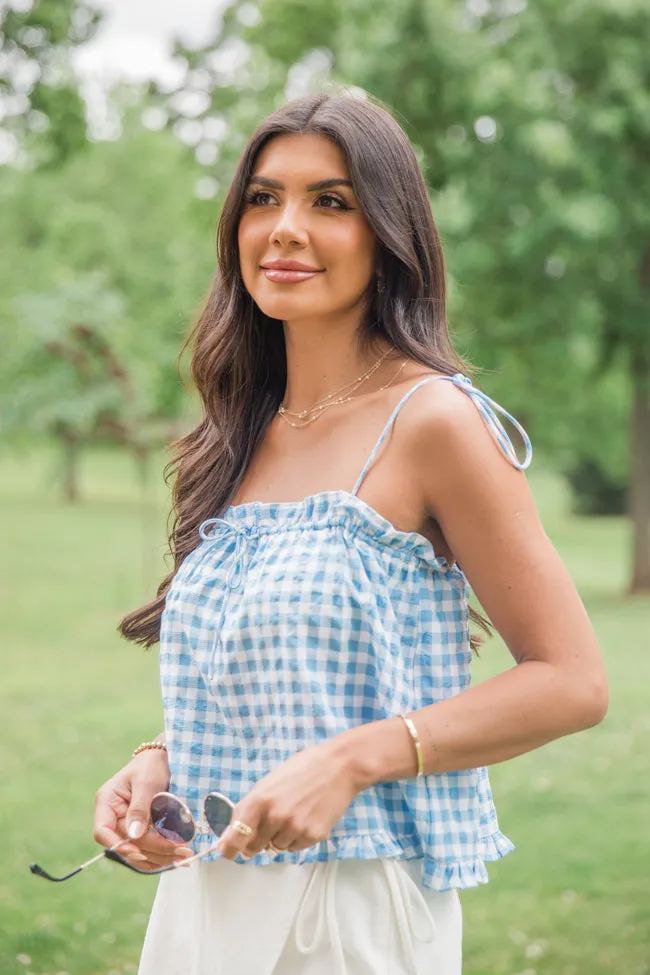 Feels Like Summer Blue Gingham Tank FINAL SALE sold by Pink Lily product image thumbnail 3