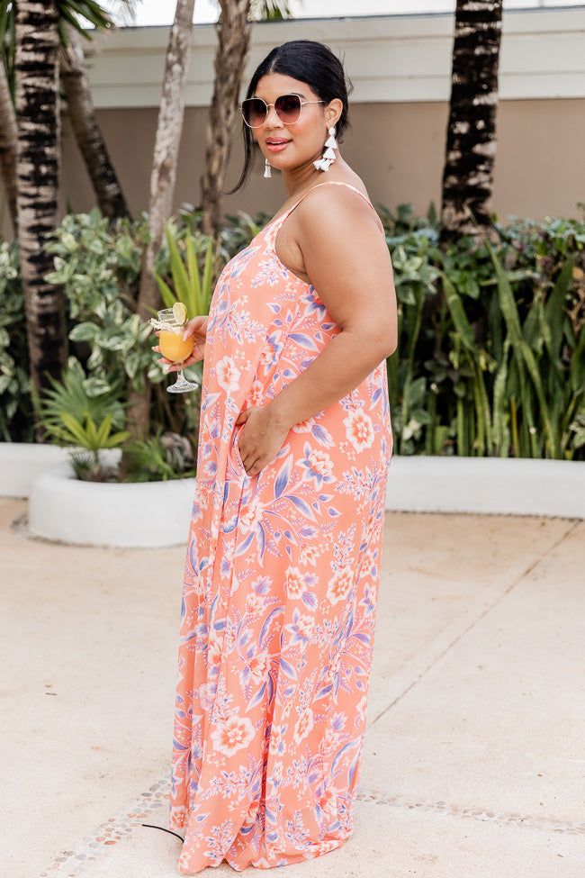 Oceans Of Love Coral Floral Cami Maxi Dress FINAL SALE sold by Pink Lily product image thumbnail 19