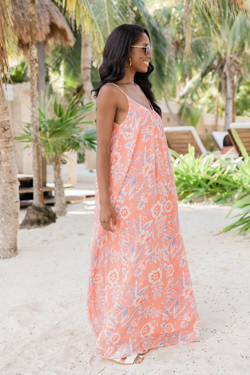 Oceans Of Love Coral Floral Cami Maxi Dress FINAL SALE sold by Pink Lily product image thumbnail 11