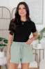 Everyday Essential Black Ribbed Crew Neck Tee FINAL SALE sold by Pink Lily