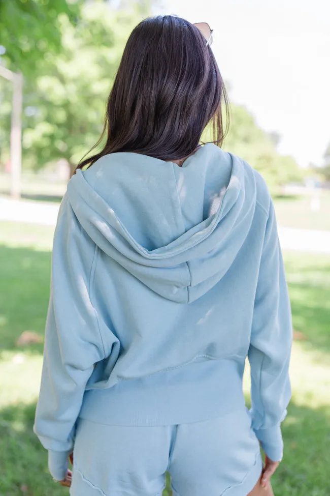 Learn As You Go Blue Acid Wash Quarter Zip FINAL SALE sold by Pink Lily product image thumbnail 5