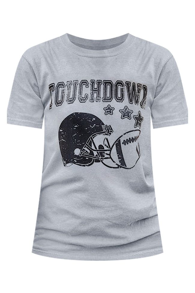 Touchdown Star Football Grey Comfort Color Tee sold by Pink Lily product image thumbnail 5